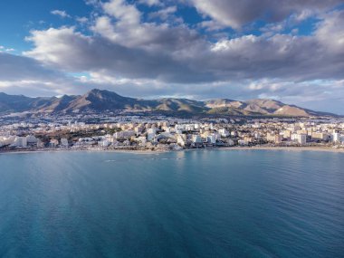 İspanya 'daki Benalmadena' nın hava manzarası