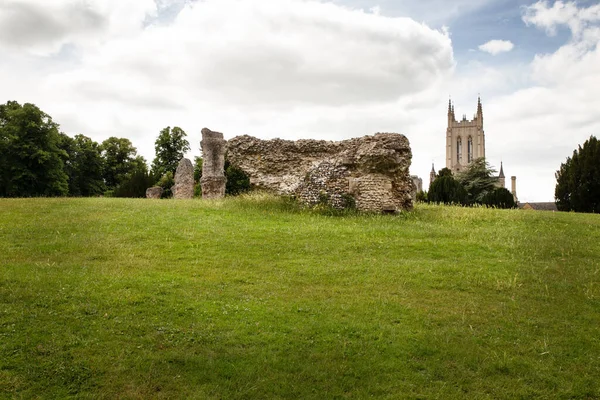 埋葬地の修道院遺跡公園の敷地は かつてイングランドで最も豊かで最も強力なベネディクト会修道院の一つでした — ストック写真