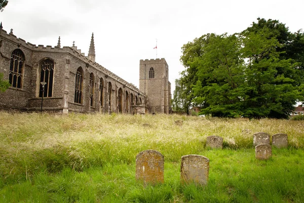 Mary Church Bury Edmunds Største Sognekirker England Det Var Del - Stock-foto