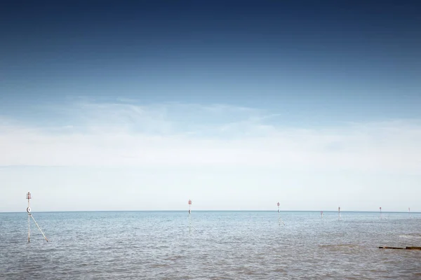 Norfolk Ngiltere Deki Hunstanton Sahil Kasabası Boyunca Deniz Manzarası — Stok fotoğraf