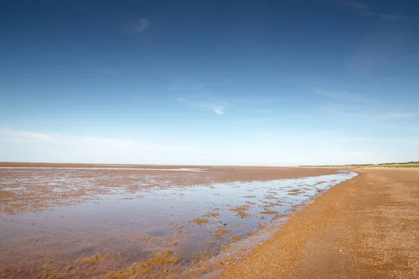 Paisaje Marino Largo Ciudad Costera Hunstanton Norfolk Inglaterra — Foto de Stock