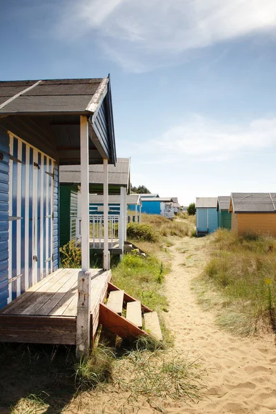 Strandhütten Der Küste Von Hunstanton England — Stockfoto