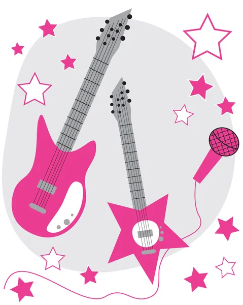 Rockstar Guitars — Stock Vector