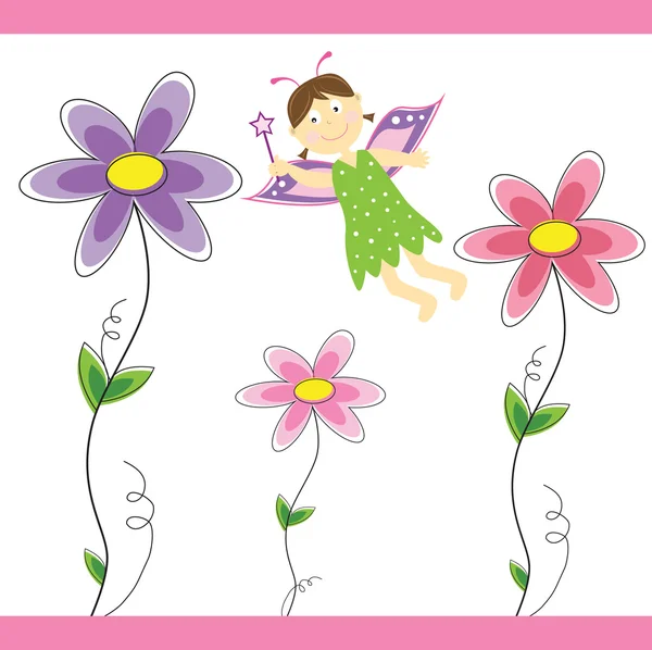 Flower Fairy — Stockvector