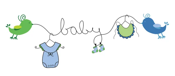 Babyjongen — Stockvector