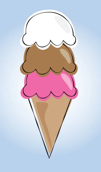 アイスクリームコーン — ストックベクタ