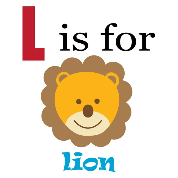 L est pour Lion — Image vectorielle