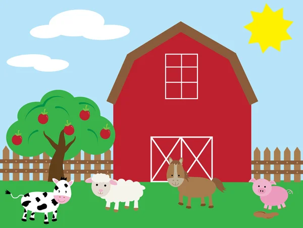 Cute Farm — Stock Vector