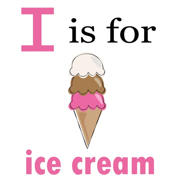 I is for Ice Cream — Stock Vector