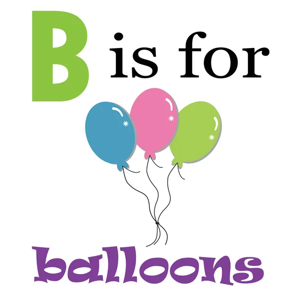 B é para balões — Vetor de Stock