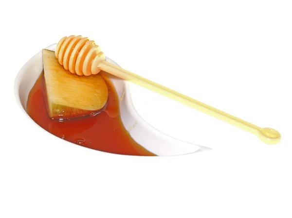 Apple and honey — Stock Photo, Image