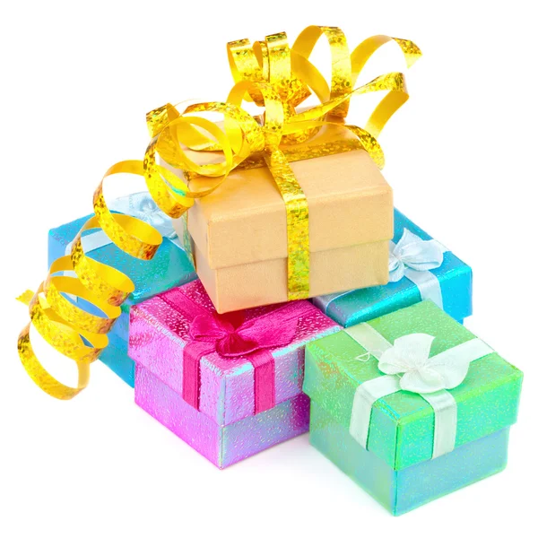 Scatole regalo colore — Foto Stock