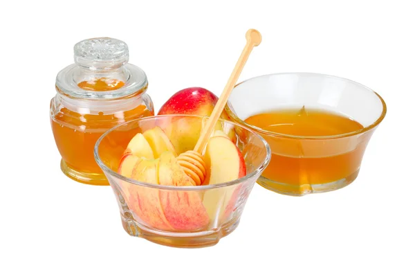 Яблоко и мед — стоковое фото