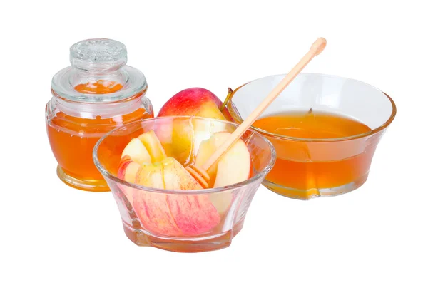 Apple and honey — Stock Photo, Image