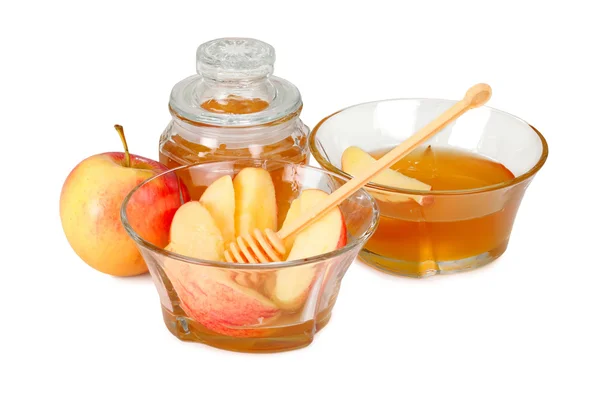 Apple and honey — Stock Photo, Image