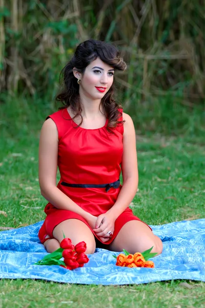 Pin-up girl — Stock fotografie