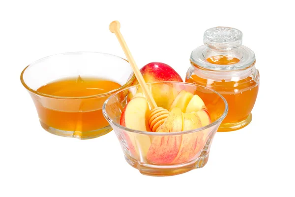 Apel dan madu — Stok Foto