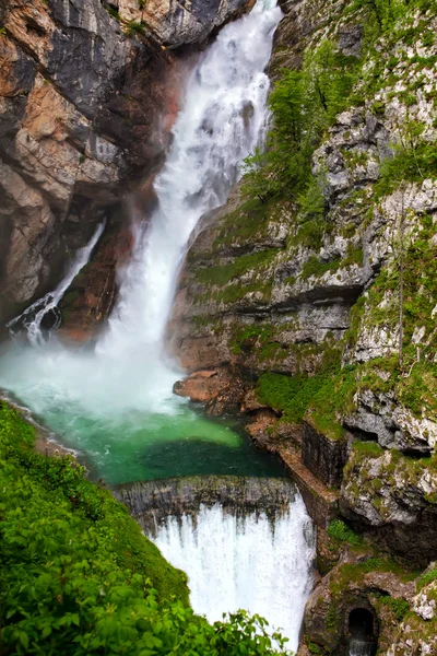 Cachoeira savica — Fotografia de Stock