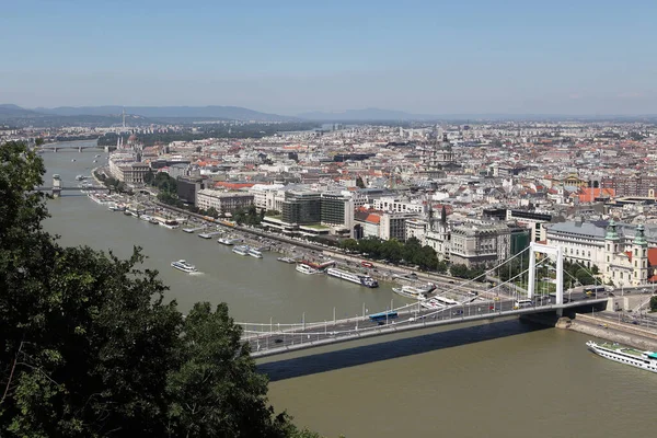Высокий Угол Зрения Город Будапешт Венгрии — стоковое фото