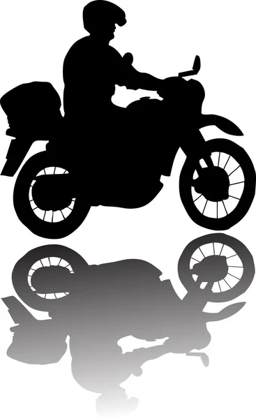 Silueta de motocicleta — Vector de stock