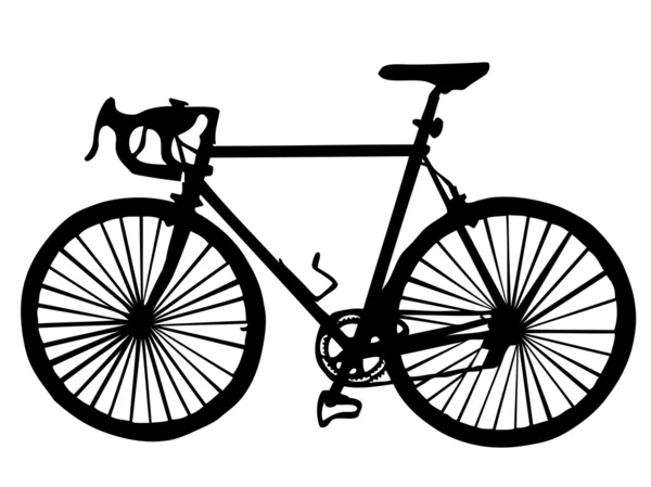 Silhouet van een fiets — Stockvector