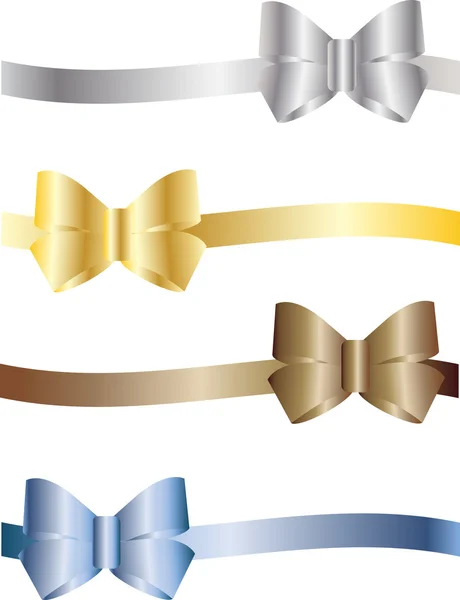 Arcs cadeaux colorés — Image vectorielle