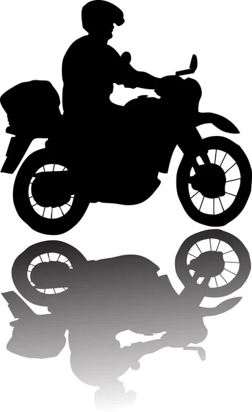 Мотоциклетный силуэт — стоковый вектор