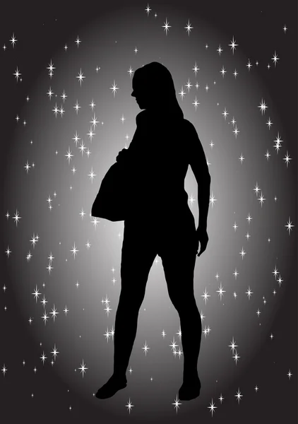 Girl silhouette — Stock Vector