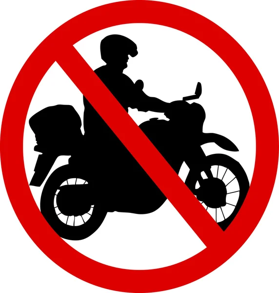 No motorcycle — Stock Vector