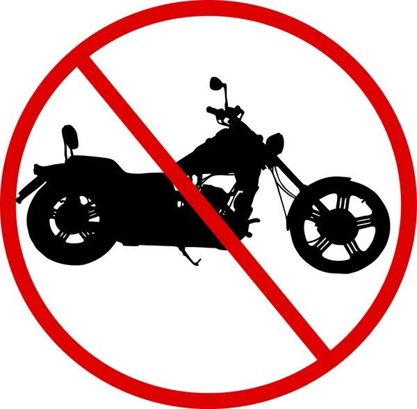 No Motorcycle Sign — Stock Vector