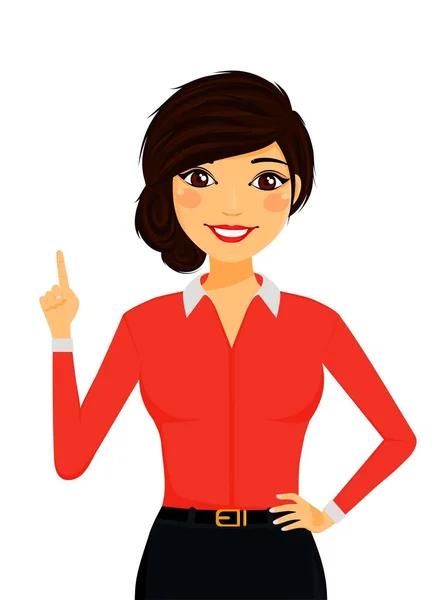 Young Beautiful Woman Brunette Holding Thumbs Emotion Hand Gesture Business Stockillustration