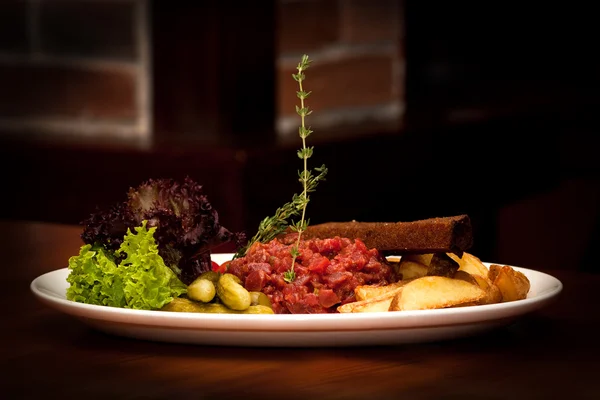 Fräsch sallad med bröd — Stockfoto