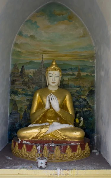 Barmský chrám dharmikarama na ostrově penang, Malajsie — Stock fotografie