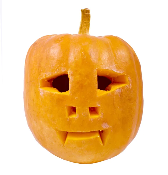 Zucca di Halloween isolato su sfondo bianco — Foto Stock