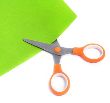 renkli kağıt kesme makası.