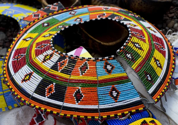 Close up of traditional african necklace — Stock Photo, Image