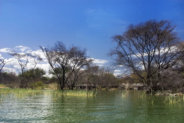 Casa allagata al lago Baringo, Kenya — Foto Stock