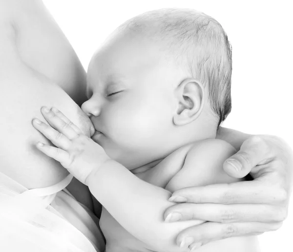 Mother breast feeding her infant — Stock Photo, Image