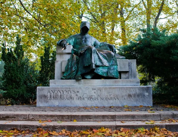 匿名在布达佩斯的雕像 — 图库照片
