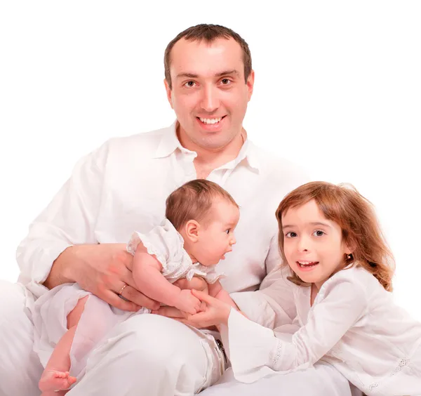 Vader en kinderen — Stockfoto