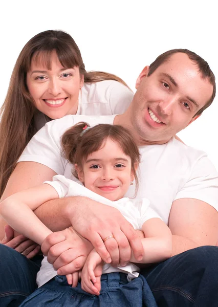 A father and mother are holding their daughter — Stock Photo, Image