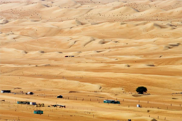 Plaats in de woestijn, oman — Stockfoto