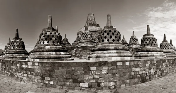 Buddist praktyki świątyni borobudur. Yogyakarta. Indonezja — Zdjęcie stockowe