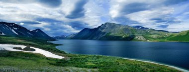 Landscape of Polar Ural mountains clipart