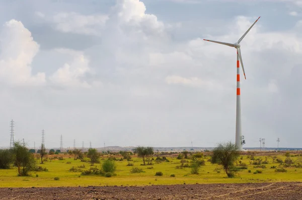 Windmills at Thar desert in Rajasthan, India — Stock Photo, Image