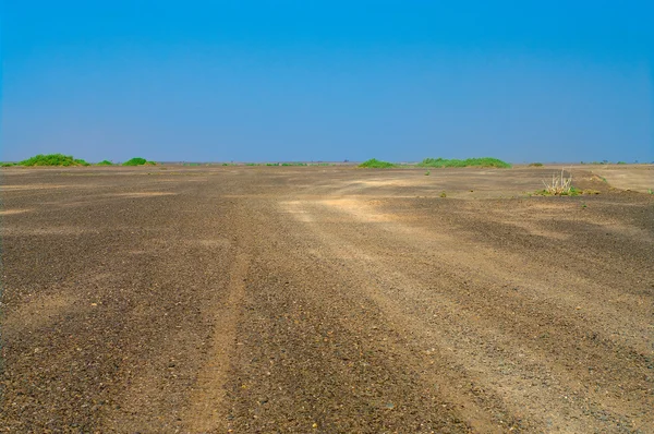 在非洲沙漠的公路 — 图库照片