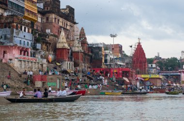 varanasi, Ganj Nehri manzarası.