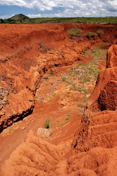 Paysage avec érosion du sol, Kenya — Photo