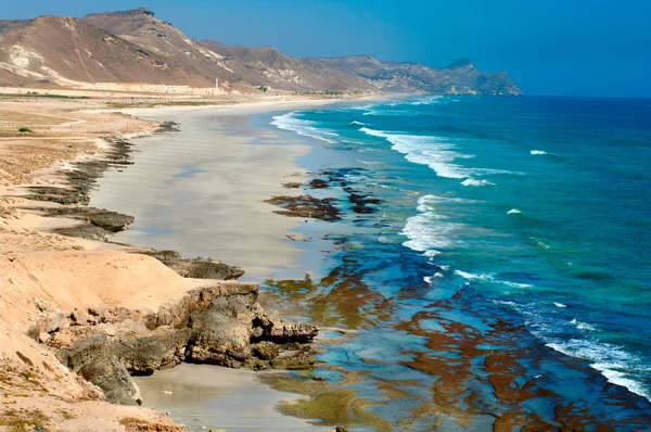 Spiaggia vicino Al Mughsayl, Salalah, Oman Immagini Stock Royalty Free