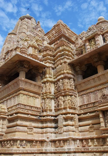 Chrám v khajuraho. Madhya pradesh, Indie — Stock fotografie